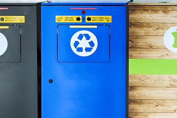 Colorful-recycle-bins