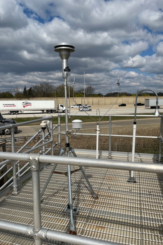 roof of an air monitoring station